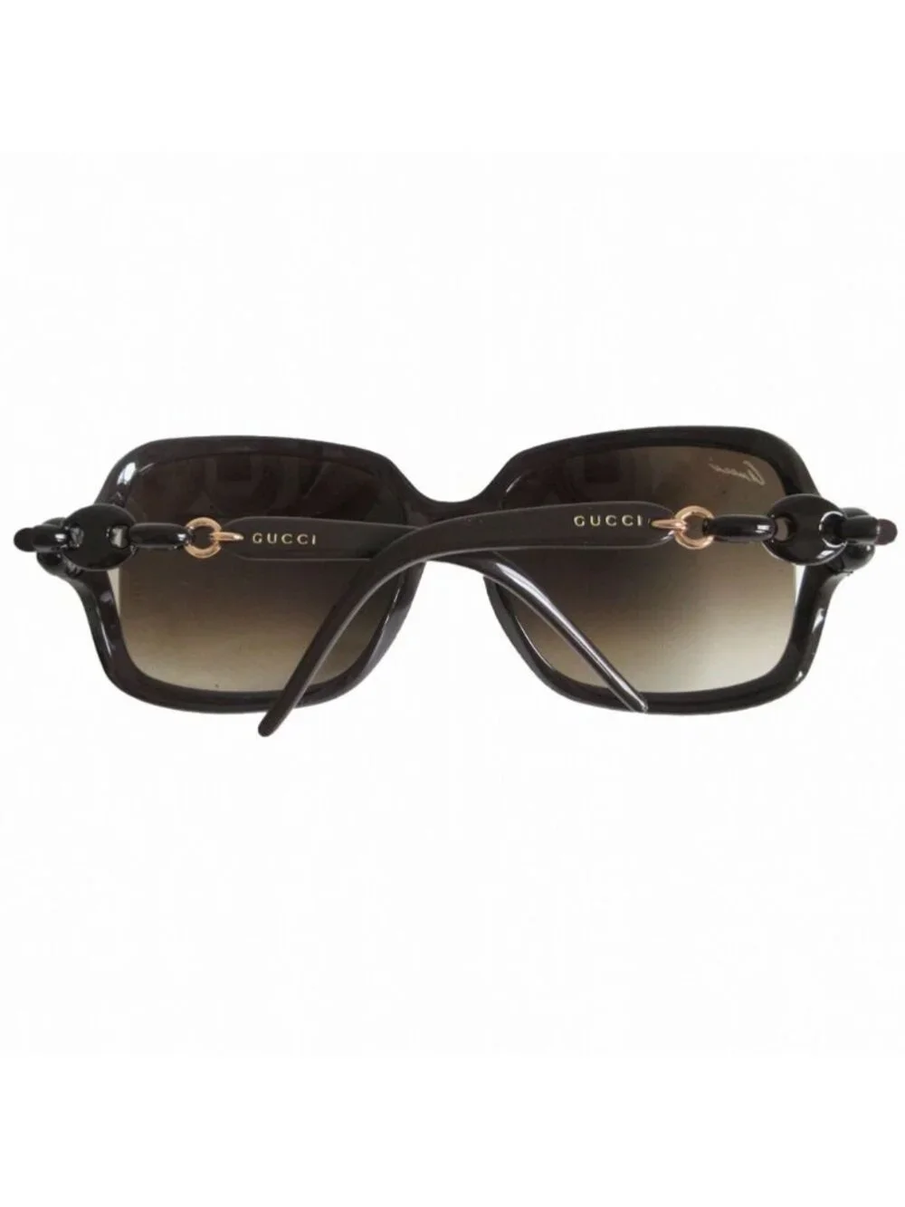 Gucci Sunglasses Marina Chain Gradient Lens Dark Brown Eyewear